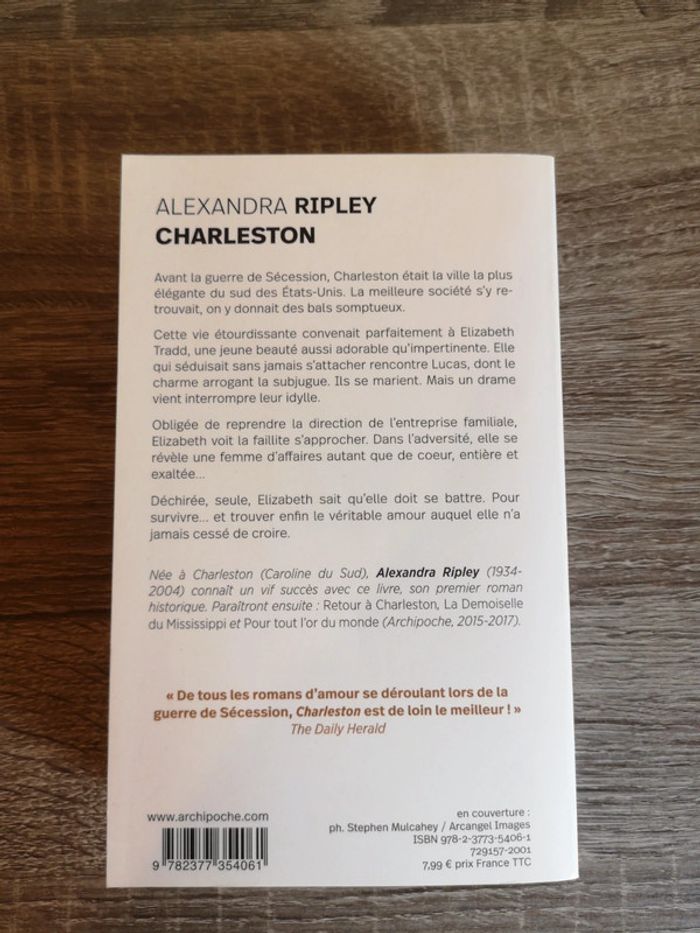 Livre romance Charleston de Alexandra Ripley - photo numéro 2