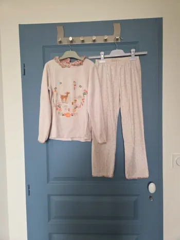 Pyjama hiver velours 2 pièces sergent major 9 ans