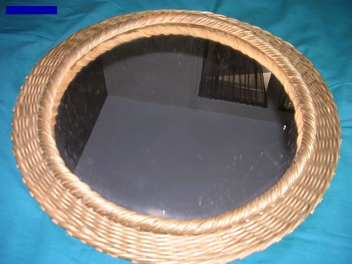 Miroir rotin vintage - photo numéro 5