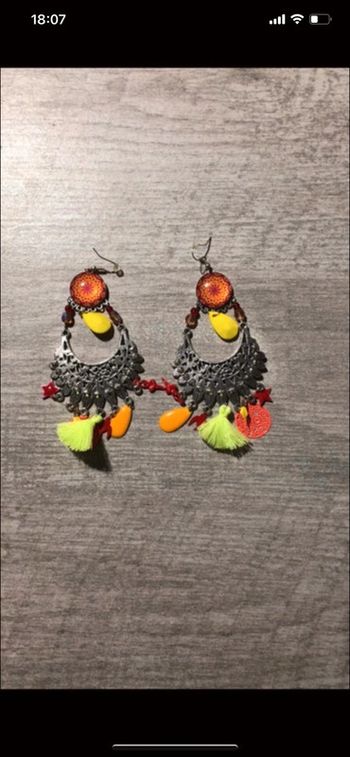 Boucles d’oreilles multicolores