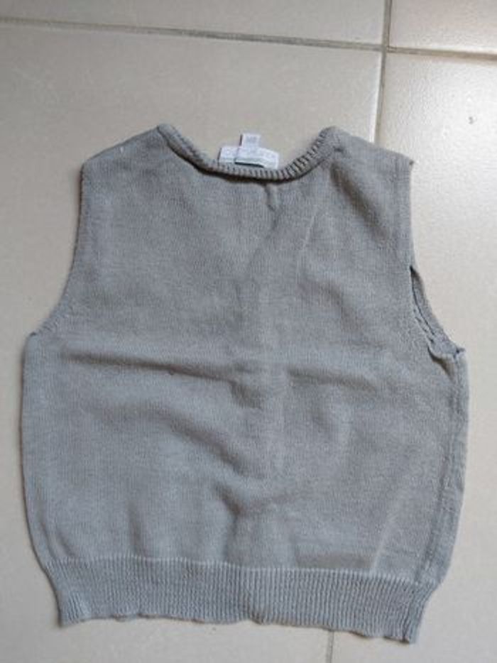Pull débardeur à boutons 9 mois - photo numéro 2
