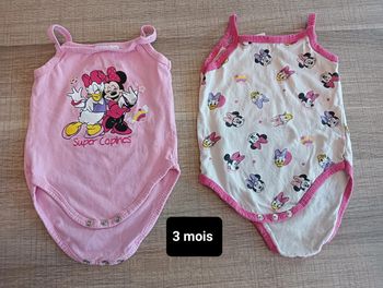 Bodies à bretelles fille 3 mois