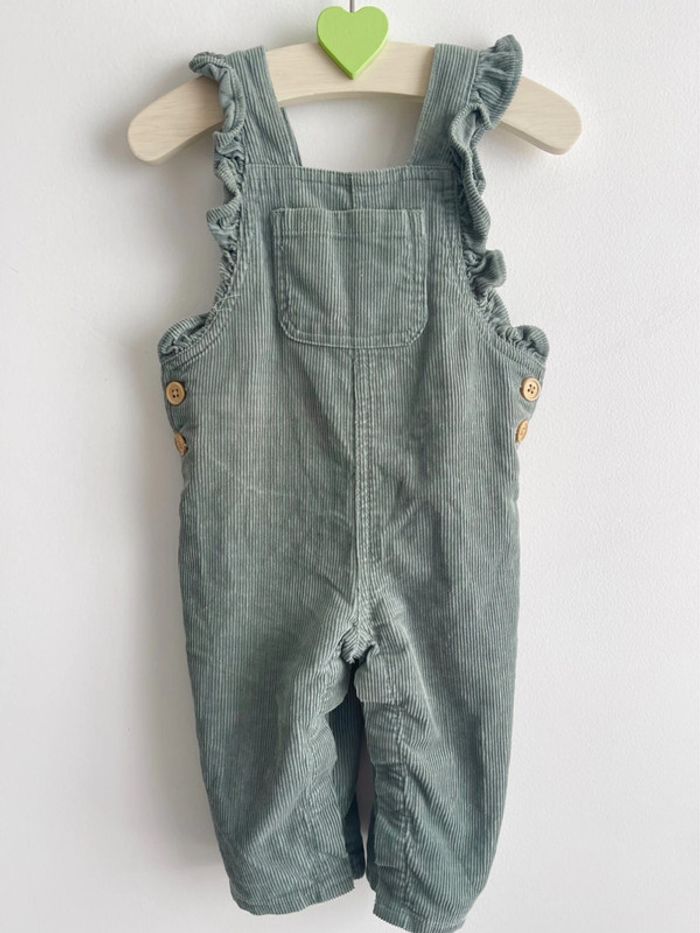 Salopette en velours côtelé vert bout’chou de Monoprix pour bébé fille taille 6 mois
