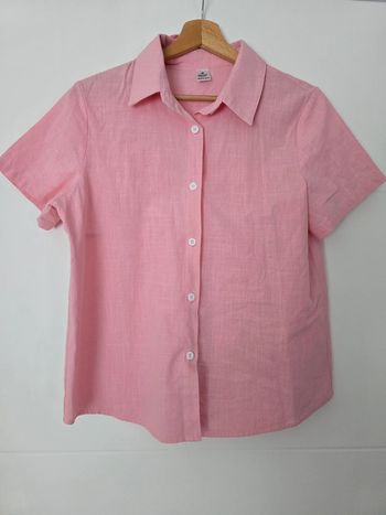 Chemise manches courtes rose