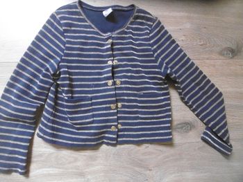 petit bateau gilet marine et or  T 6 ans