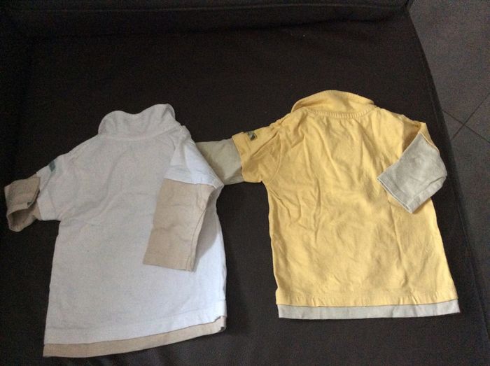 Lot de 2 t shirt polos manches longues 3 mois - photo numéro 5