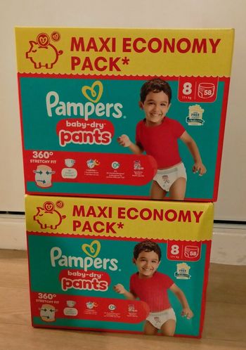 Lot couches Pampers baby dry pants taille 8/116 couches