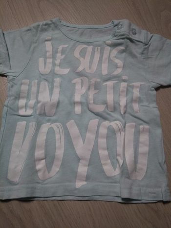 T-shirt manches courtes bébé garçon 6 mois