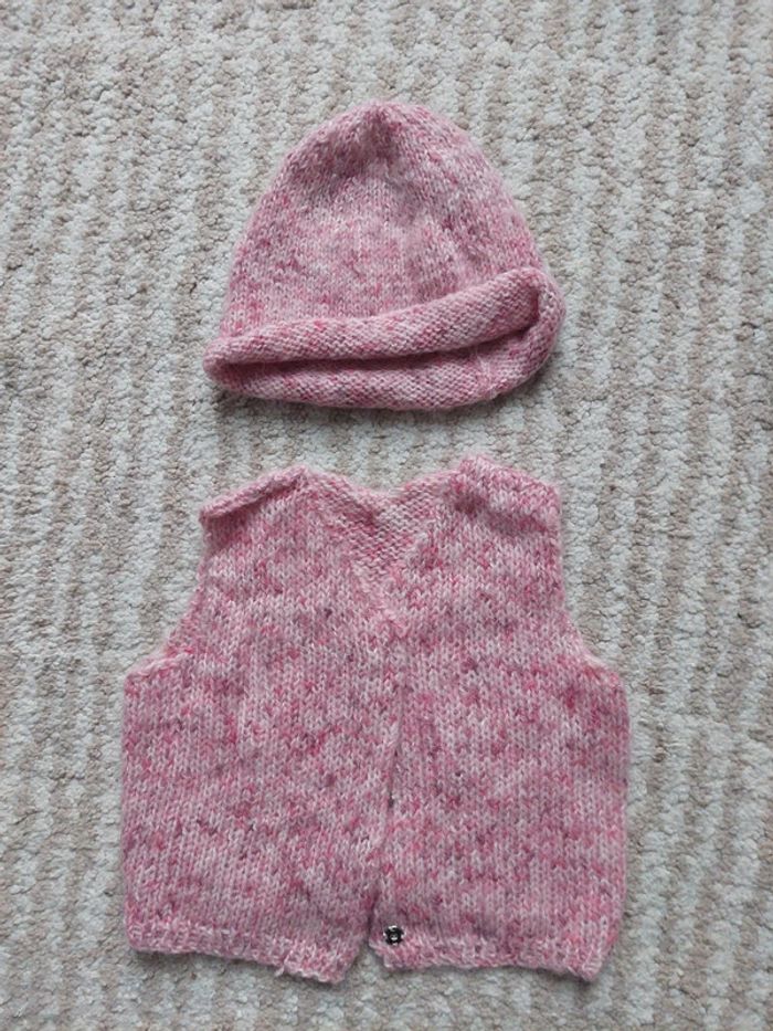 Ensemble gilet + bonnet