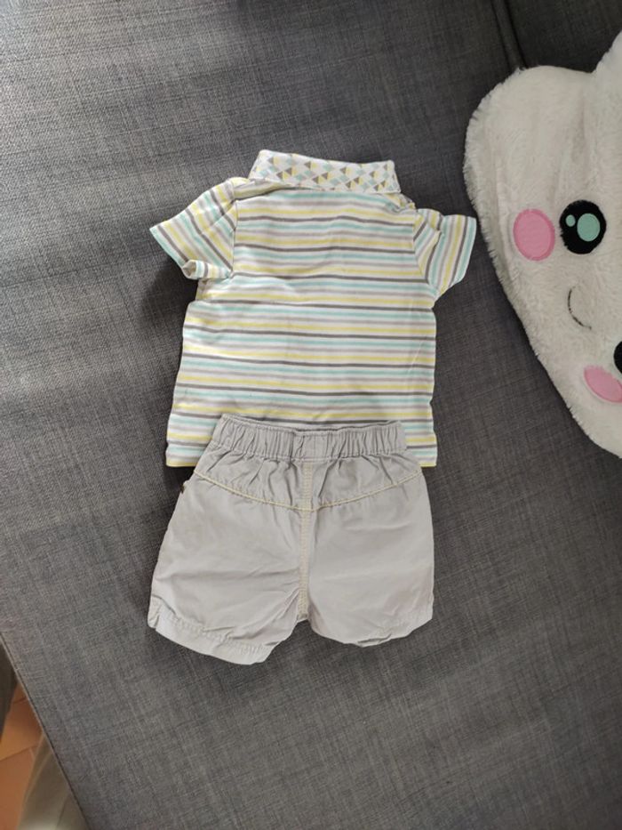 Ensemble tee-shirt et short 1 mois - photo numéro 3
