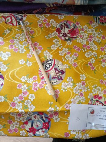 🏡 Coupon coton japonais – motif vagues & chats