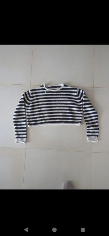 Pull rayé crop top Zara taille S