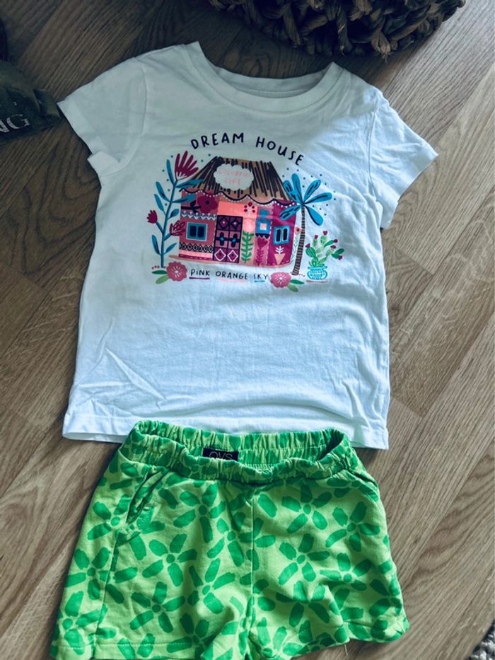 Joli ensemble été short&tshirt taille 3-4ans neuf - photo numéro 2