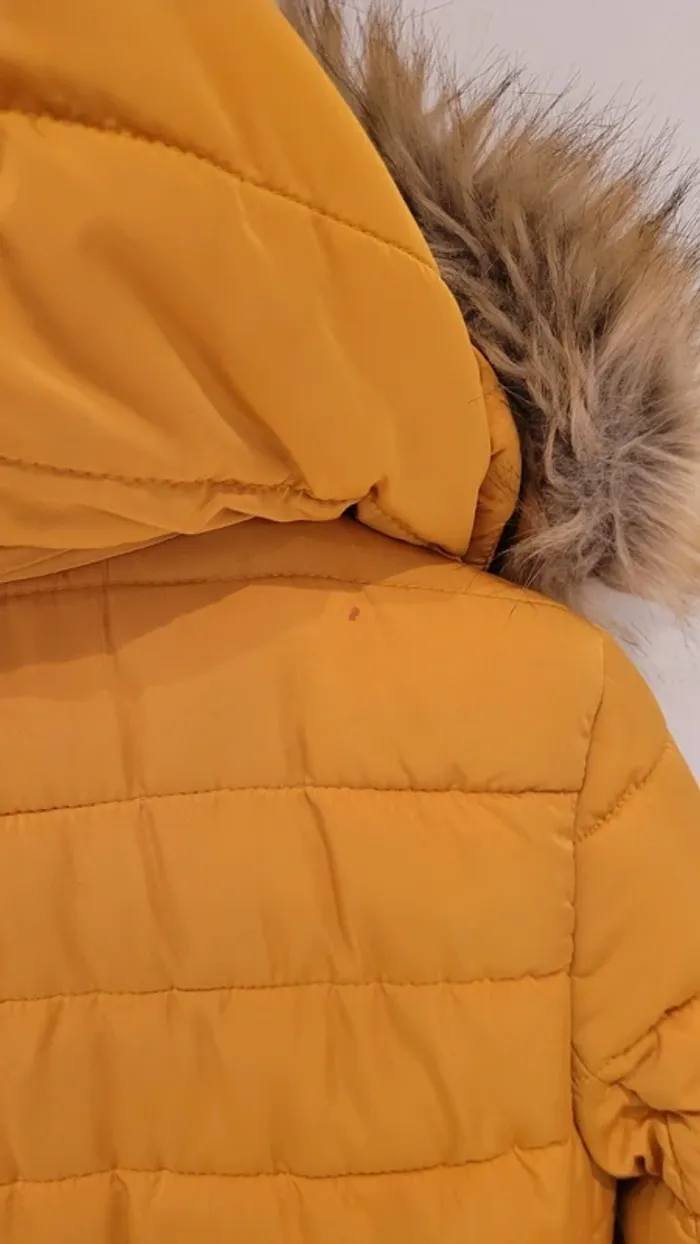 Blouson Doudoune moutarde capuche amovible - photo numéro 6