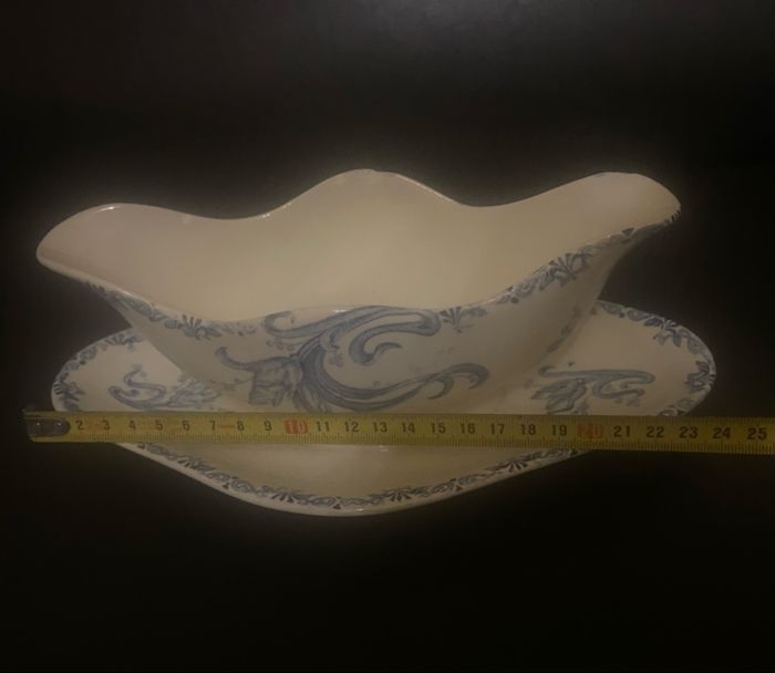 Saucière vintage blanche et bleue - photo numéro 9