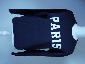 Sweat marine brodé "Paris Rue des Artistes" H&M neuf pour Femme Taille : XS (34)