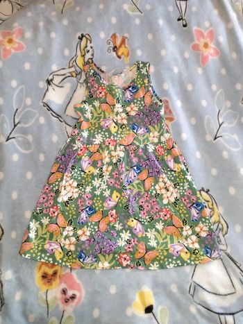Robe fleurs et papillons H&M 3/4 ans