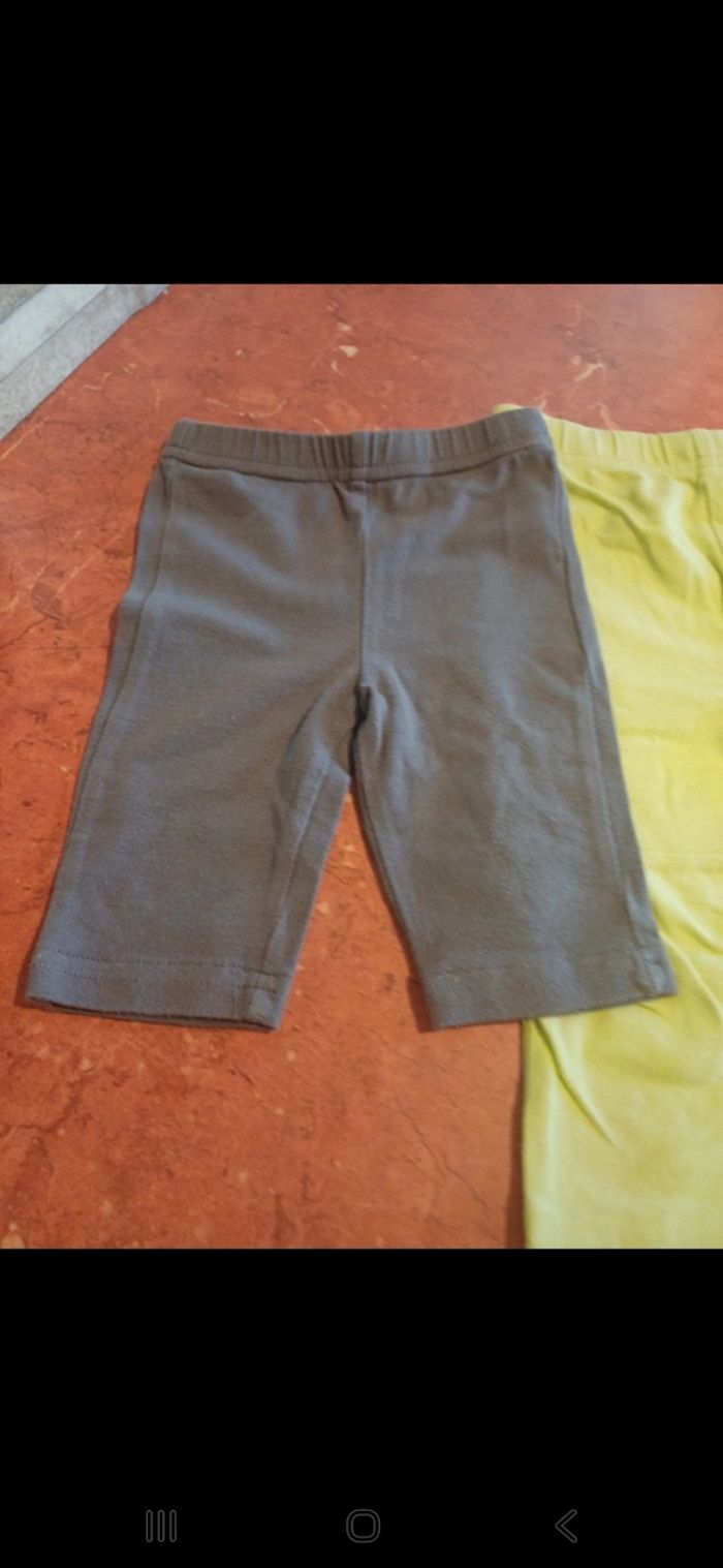 Lot de 2 leggings bébé taille 6 mois - photo numéro 2