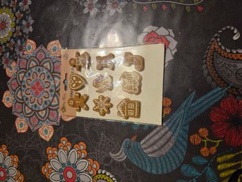 Lot d'ornements en pain d'épice en feutre