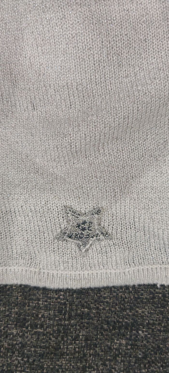 Gilet gris pailletée argent 3 pommes taille 4-5ans - photo numéro 4