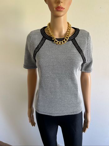 Blouse noire et grise à manches courtes Morgan taille L bon état