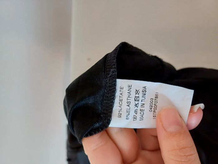 Blouse noire huilée avec perles Ipsos taille S 36 - photo numéro 8