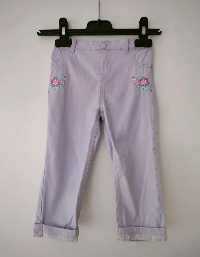 (c) Pantalon mauve Mots d'enfants 24m - photo numéro 4