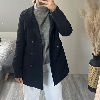 Superbe Caban Neuf Camaïeu, Bleu Marine (Taille 1)