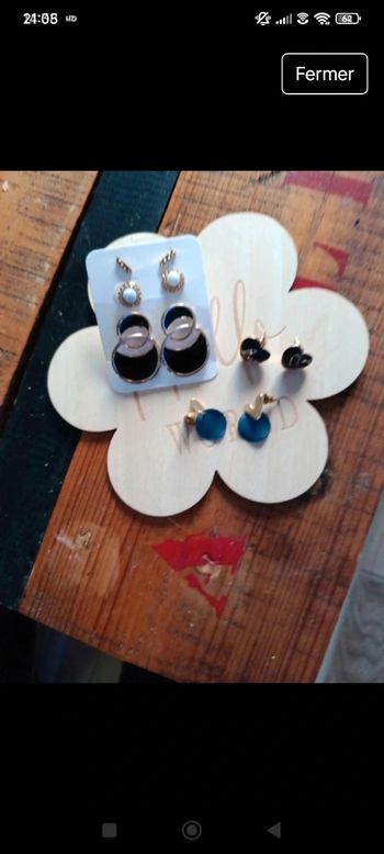 Lot boucles d'oreilles fantaisie 