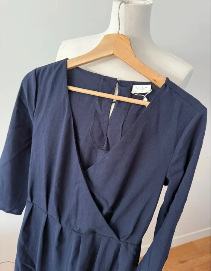 Jolie robe S/36 bleu marine - photo numéro 2