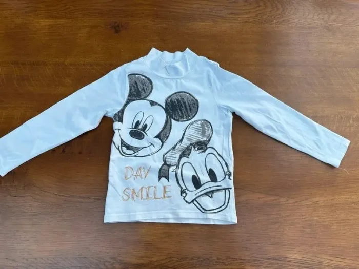 T-shirt manche longue Mickey et Donald 4 ans - photo numéro 2