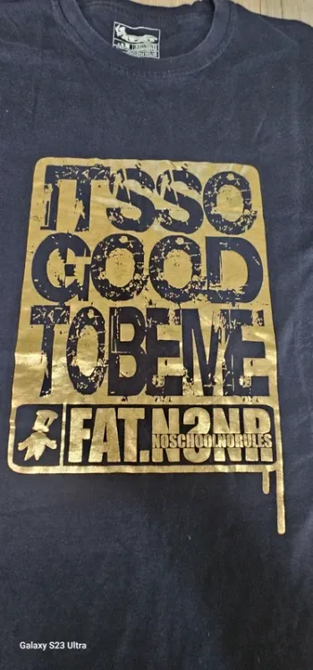 Tee shirt vintage FAT homme xl bleu marine
