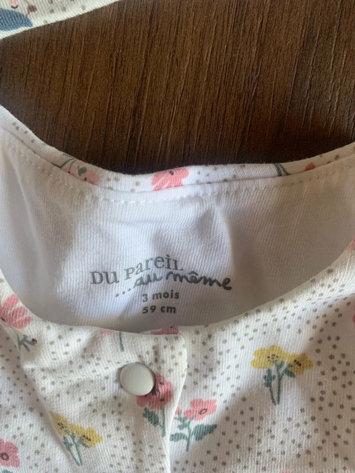Robe et chameau Du pareil au même 3 mois fleurs - photo numéro 2