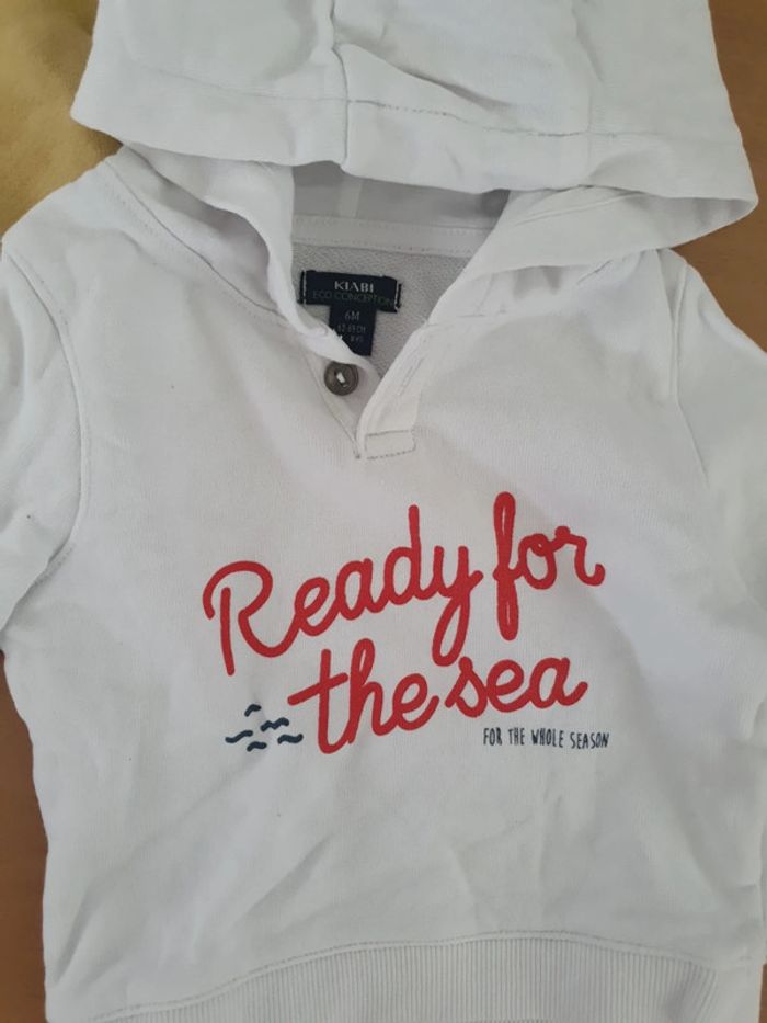 Lot 2 sweats garçon 6 mois 63-69 cm - photo numéro 2