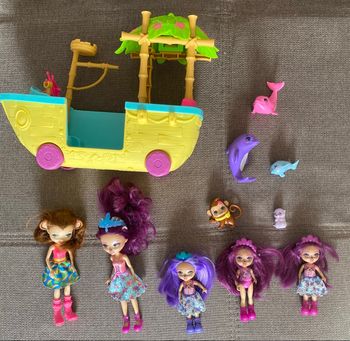 Lot Enchantimals avec bateau