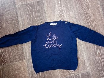 Pull bleu et rose 3 mois kimadi
