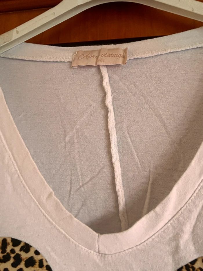 T-shirt manches longues blanc April Vintage - photo numéro 3