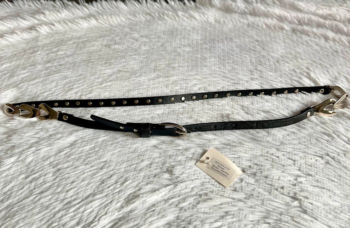 Ceinture noir fine avec strass 85 cm Neuf