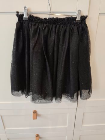 Jupe doublée a tulle argenté 10 12 ans