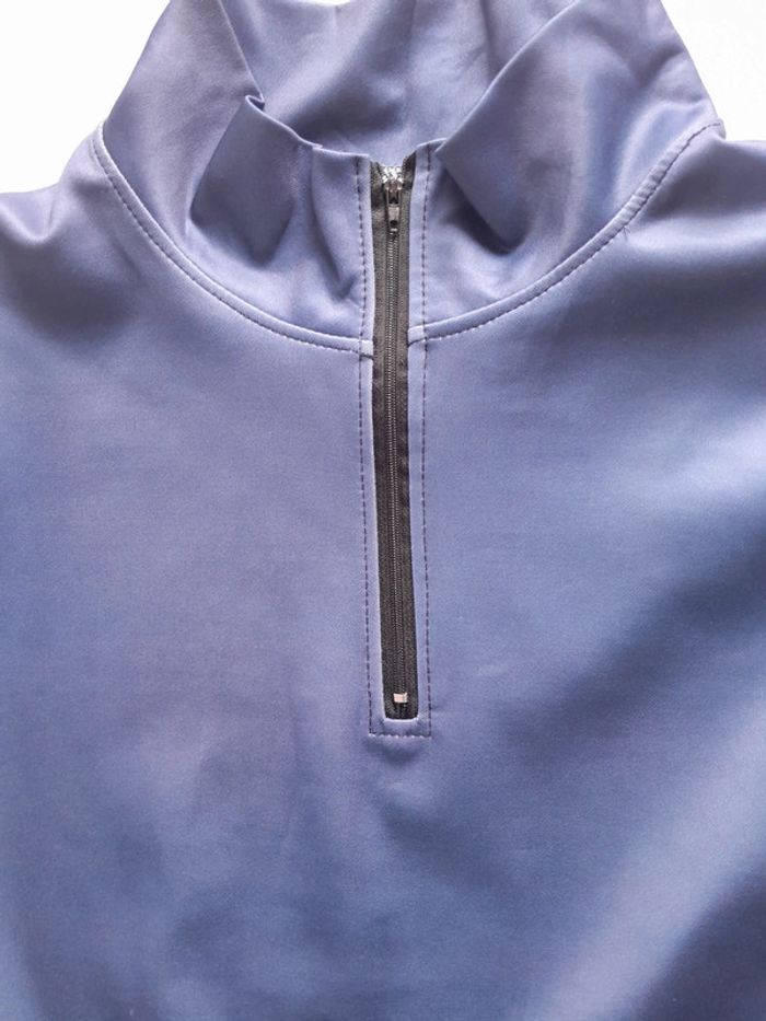 Sweat uni neuf avec zip léger - photo numéro 3