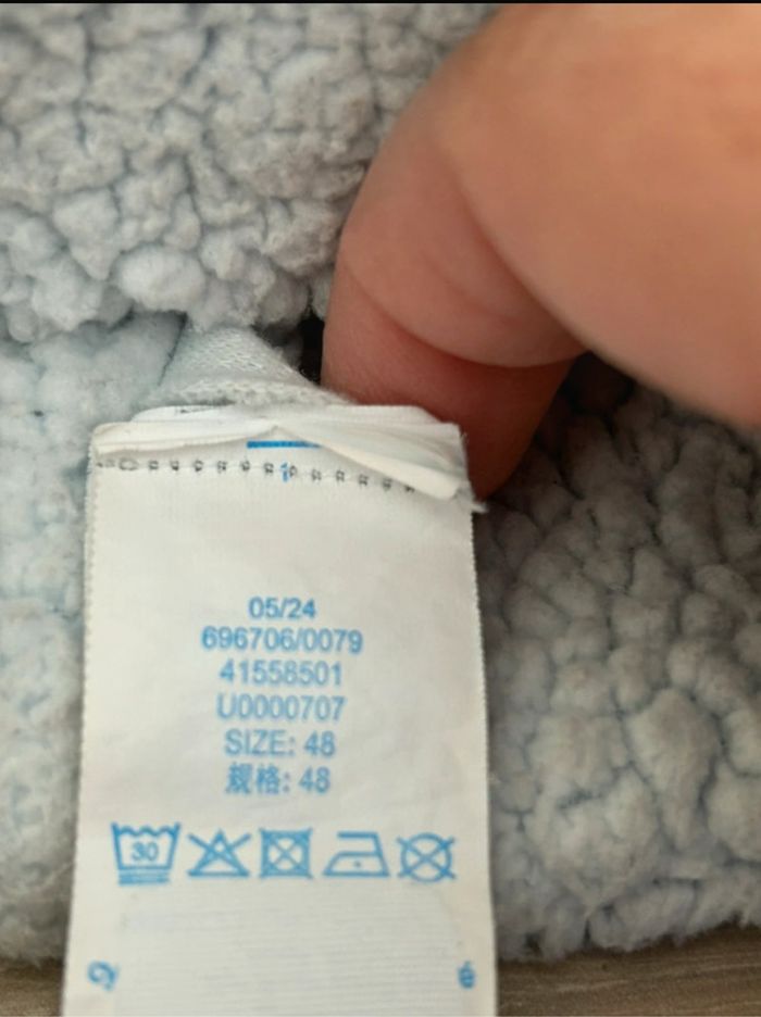 Manteau + bonnet okaidi doublé sherpa bleu bébé garçon 18 mois - photo numéro 8