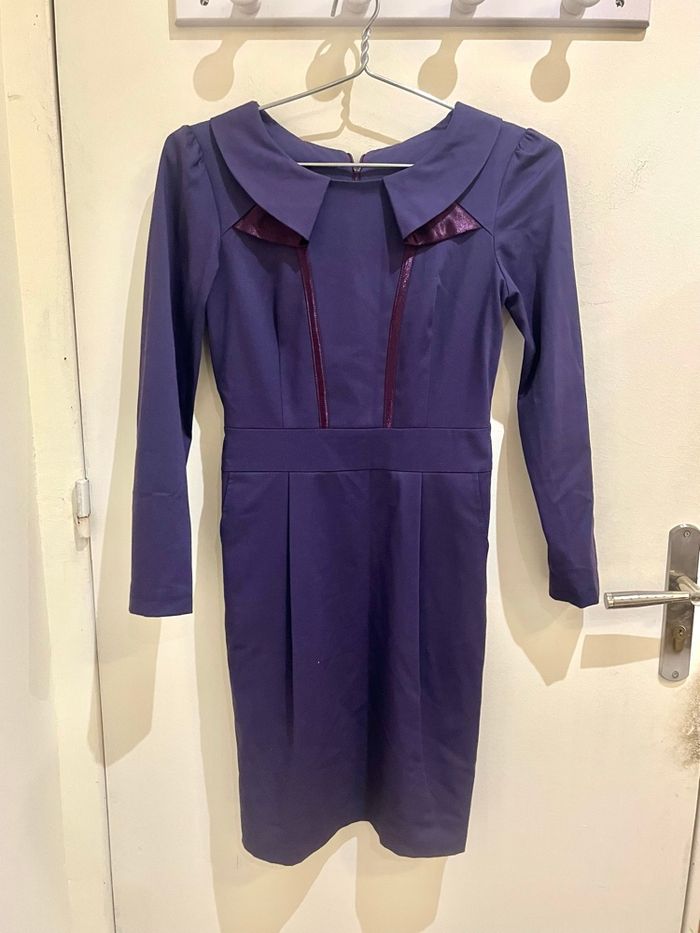 Robe longue manches longues violet mauve taille XS - photo numéro 1