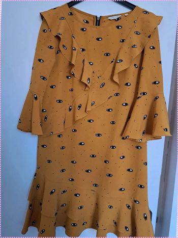 Belle robe Naf Naf les collectionistas jaune motif œil