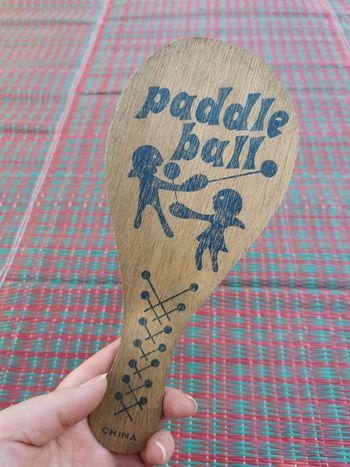 Raquette en bois Paddle ball vintage