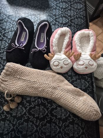 Lots de 3 chausson et chausson chausette