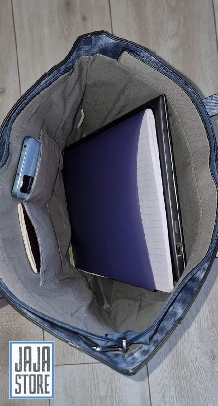 Gallantry Paris : Sac à Main effet Denim Bleu - photo numéro 7