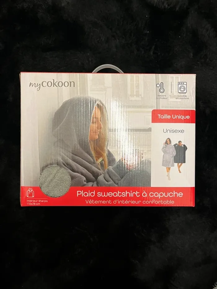 Plaid sweat à capuche – Taille unique – Unisexe