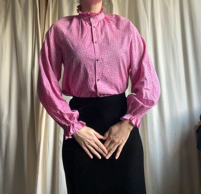 Chemise Laura Ashley cottagecore made in UK 🇬🇧 boho 70s romantic - Taille M - photo numéro 6