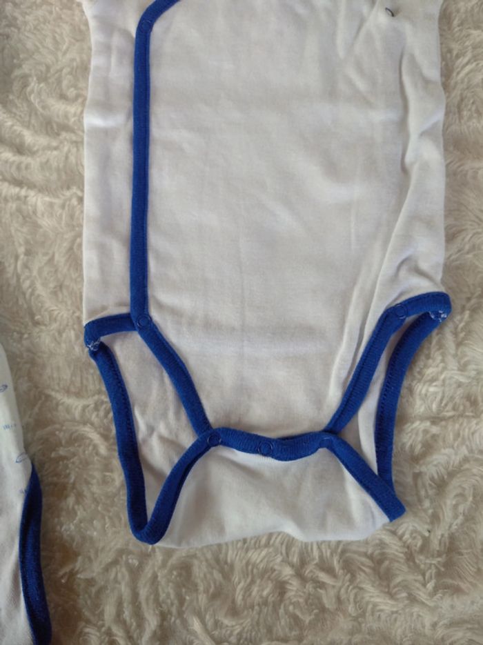 Lot de 2 bodies croisés manches courtes Mixte 6 mois souris Dpam 100% coton - photo numéro 15