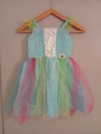 Robe fée turquoise 6/8ans